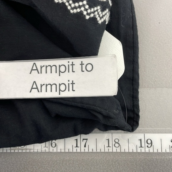 Caslon Dress Womens X Small Black Cream Embroidered NWT Sheath Bohemian - Picture 14 of 17